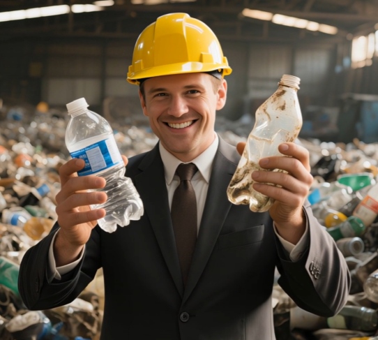 Clasificación de botellas de plástico enteras