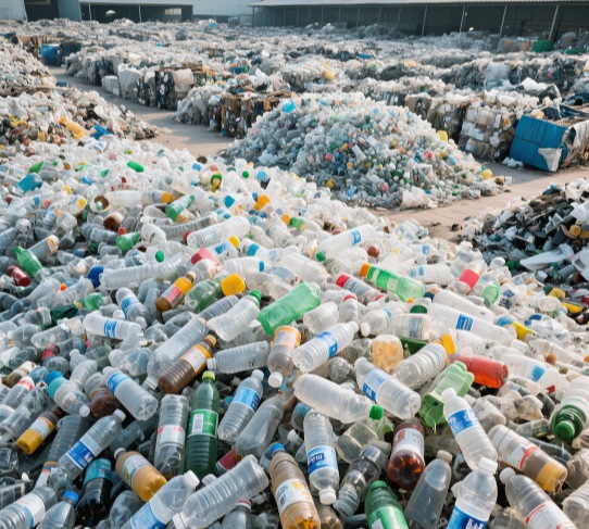 Clasificación de botellas de plástico enteras
